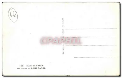 Las Torres del Pequeño Carol — Valle de Carol — Éditions Labouche, Frères, Toulouse — Reverso