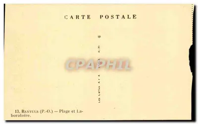 Banyuls-sur-Mer — Praia e Laboratório — Les Cartes A.P.A. — Verso
