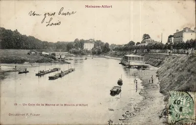 Um Canto da Marne e o Moinho d'Alfort — Maisons-Alfort — Coleção F. Fleury, n°19