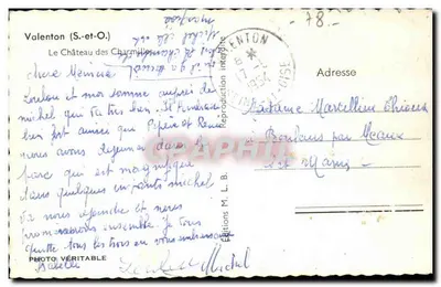 Valenton (S.-et-O.) — O Castelo das Charmilles — Edições M. L. B. — Verso
