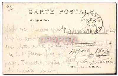 Vincennes — O Forte — Porta de saída para o bairro de artilharia — Edição artística C. M. — Verso