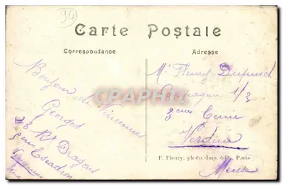 Vincennes — Widok panoramiczny nowego forteczu — F. Fleury, fotograf. i wyd., Paryż — Rewers