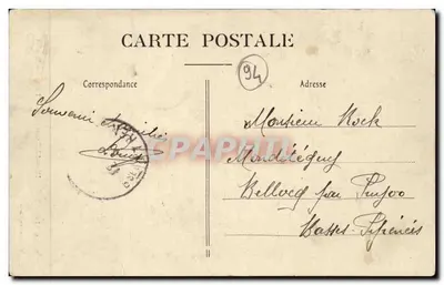 Vincennes — Hospital Militar Bégin — Entrada dos Doentes — P. Marimuse, Paris — Verso