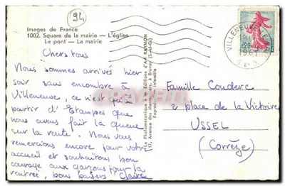 Villeneuve-le-Roi — vista panorâmica — Imagens da França, n°1002 — Verso