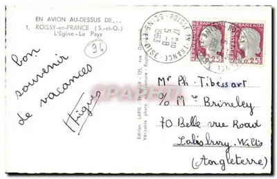 Roissy-en-France — A Igreja — Edição LAPIE — Verso