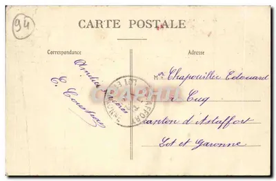 Villeneuve-Saint-Georges — Velho Moinho no Yerres — M. Burat, editor, 40, Rue de Paris — Verso