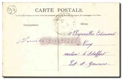 Villeneuve-Saint-Georges — Panorama do rio Sena e vista de Paris — M. Burst, editor, 40, Rue de Paris — Verso