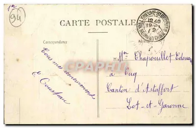 Villeneuve-Saint-Georges — Cheia do rio Sena, final de Janeiro de 1910 — Burai, editor, 40, rue de Paris — Verso