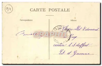 Villeneuve-Saint-Georges — Most nad Yerres — M. Burat, wyd., 40, Rue de Paris — Rewers