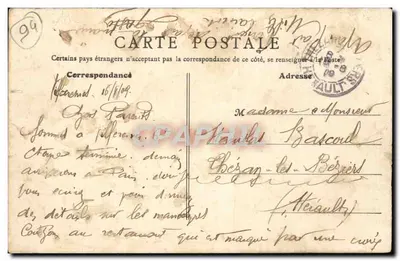 Villecresnes (S.-et-O.) - Estrada de Paris — B. F., Paris — Verso