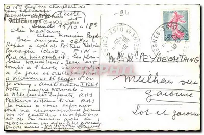 Igreja de Villecresnes — S.-et-O. — Imagens da França — Verso