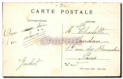 Alfortville — La Mairie et l'Église — Félix phot.-édit. Alfortville — Verso