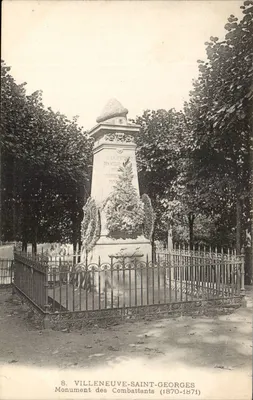 Villeneuve-Saint-Georges — Monumento dos Combatentes (1870-1871) — editor não identificado, n° de série 8
