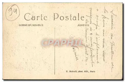 Vincennes - Katedra i pałac Królowej — E. Malcuit, n° 4505 — Rewers