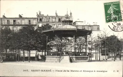 Saint-Mandé — Praça da Prefeitura e Kiosque de Música — E. M.