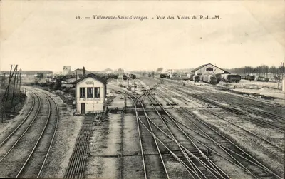 Villeneuve-Saint-Georges — Vista das Vias do P.L.-M. — Editor: L. Givry