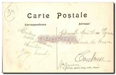 Piękne widoki rzeki Marne — od JOINVILLE do NOGENT — widok z Polangis — E.F. PARIS 74 — Rewers