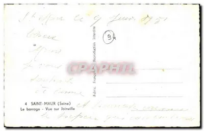 Il digiuno - Vista su Joinville — SAINT-MAUR (Seine) — editore non visibile — Verso