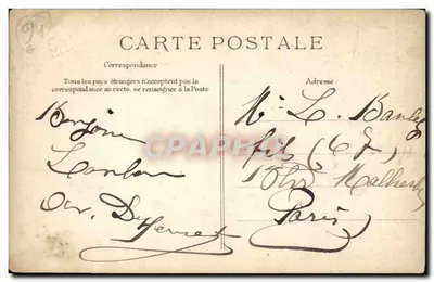 Villejuif — A estrada de Fontainebleau — Editor G. D. — Verso