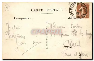 Alfort - O Desembarque dos Barcos-Parisinos — Barco Belle Jardinite — Editor E. M. — Verso