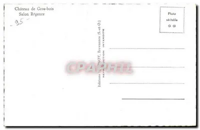 Zamek Gros-Bois — Salony Régence — Wydawnictwo HONOT Brevannes — Rewers