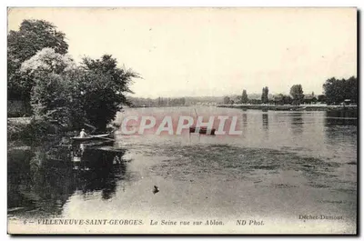 Villeneuve-Saint-Georges — A Seine vista sobre Ablon — Déchet-Dumont