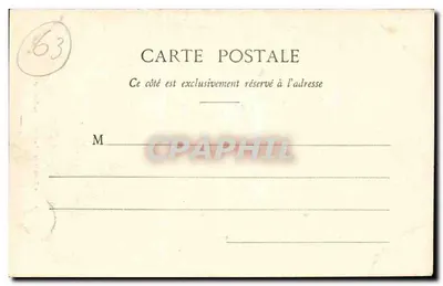 O Mont Dore - A Cascata do Serpente — editor L.j.b. Bougé-Béal, 21 Rue de l’Ecu, Clermont-Ferrand — n° de série 216 — Verso