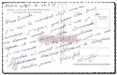 Cigogne — Wodospad w Gorge d'Enval — Wydawnictwo Cigogne — Rewers