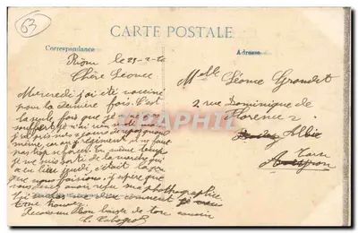 Riom — A Rampe de Layat — L'Auvergne Pittoresque 2814 — Verso