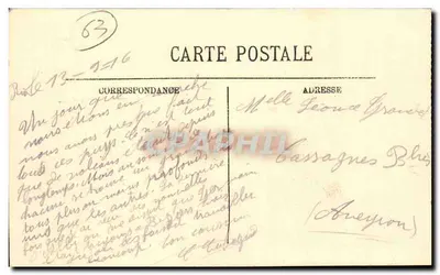 Koła Puys widziane z południowego zachodu — Puy de Dôme, Puy de Pariod, Puy des Goules, Le Chaudron — wydawca Chirac & Gauthier, nr 50 — Rewers