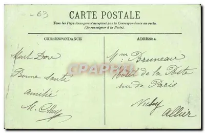LE MONT-DORÉ — La Rue Ménaadier — editore M. Chay, n° 57 — Verso