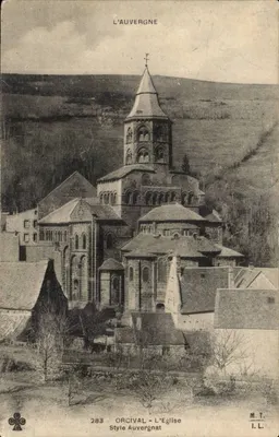 Orcival — A Igreja — Estilo Auvergnat — Bilhete postal moderno n°283