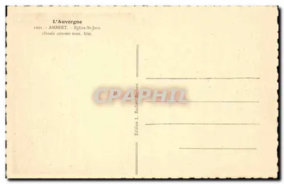 Ambert — Kościół św. Jana — Wydawnictwo L. Bacher, Ambert — Rewers