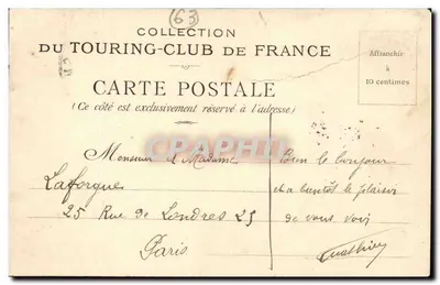 Cadeira de carregadores no Mont-Dore — Estabelecimento dos Vapeleas — Puy-de-Dôme — Verso