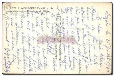 As margens do Lago Chambon — Mont-Dore (P.-de D.), alt. 680m — Éditions d'Art Fabrication Interdite — Verso