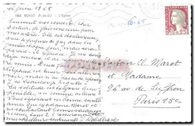 Royat — A Igreja — Editor não visível — Verso