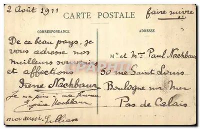 Royat - Clermont-Ferrand — widok z lotu ptaka — wydawca nieznany, nr 65 — Rewers