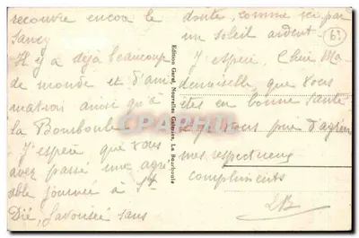 La Bourboule - Vista geral tirada do Rochedo das Fadas — Edição Garel, Novas Galerias, La Bourboule — Verso
