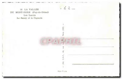 De Slangen van Mont-Dore — Le Sancy en de Capucin — C.A.R. Parijs — Achterkant