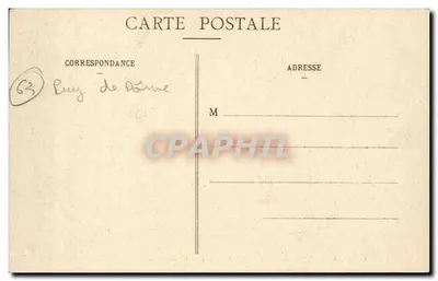 Castelo de Durtol - Grande Avenida do Parque — Libr. G. Delaunay, Clermont-Ferrand — Verso