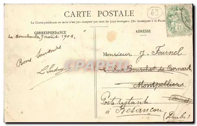Auvergne - La Bourboule - Casino Chardon et Funiculaire — Rewers