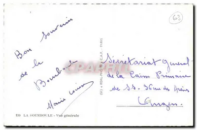 La Bourboule — Ogólny widok — (51) « REAL-PHOTO » C.A.P. - PARYŻ — Rewers