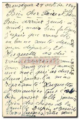 Le PUY GROS widziany z drogi z Mont-Dore do Bourboule — G. D'O. 839 — Rewers