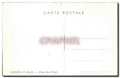 Lezoux (P.-de-D.) — Praça do Pilori — editor Pim — Verso