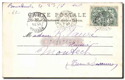 La Bourboule — Widok z mostu Chardon — M.T. L. — Rewers
