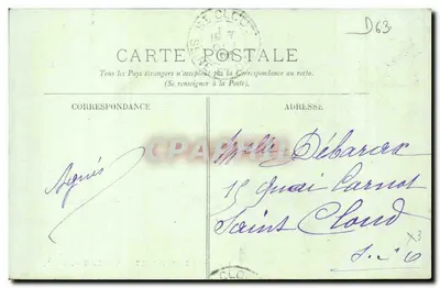 Clermont-Ferrand — Stacja — LL. — Wydawca LL, nr 179 — Rewers