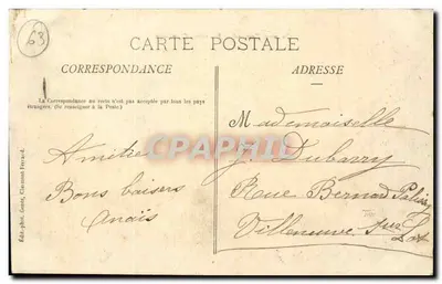 Clermont-Ferrand - De Fontein van Amboise — uitgegeven door G. DUBARRY — Achterkant