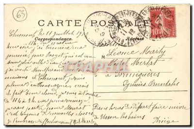 Clermont-Ferrand (P.-de-D.) — Widok na teatr i pomnik Vercingétorixa — L'Hirondelle Paris, n°478 — Rewers
