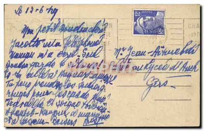 Châtel-Guyon — A Mesa de Orientação e a Cidade — editor não visível — Verso