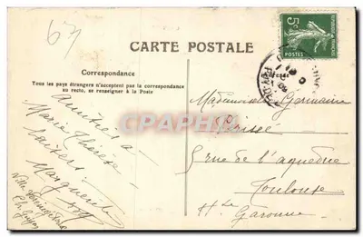 Châtelguyon — Vista panorâmica com retrato — M.T.L. n°219 — Verso